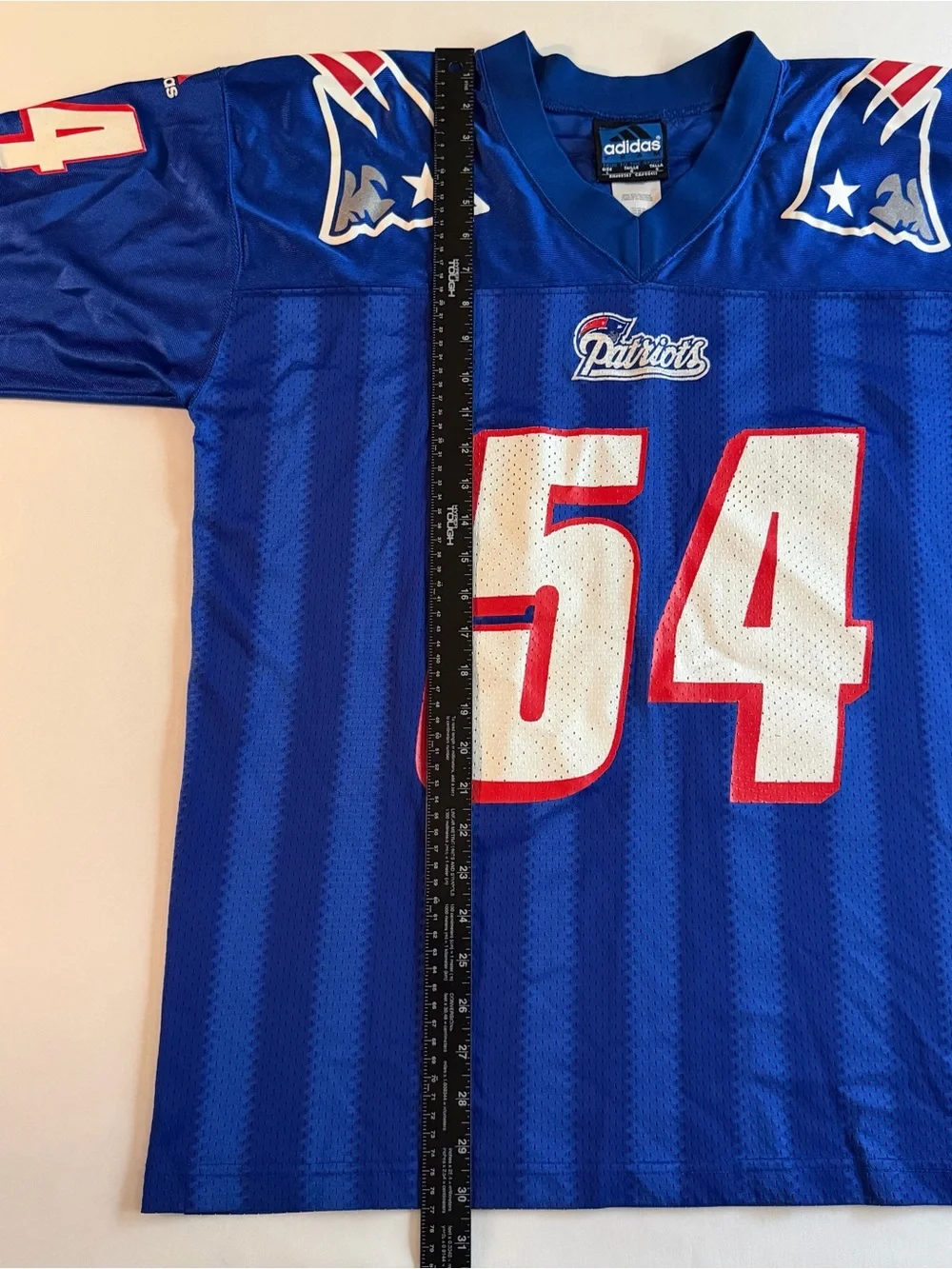 Adidas Team New England Patriots Tedy Bruschi Jersey Men L Mesh Vintage NFL #54